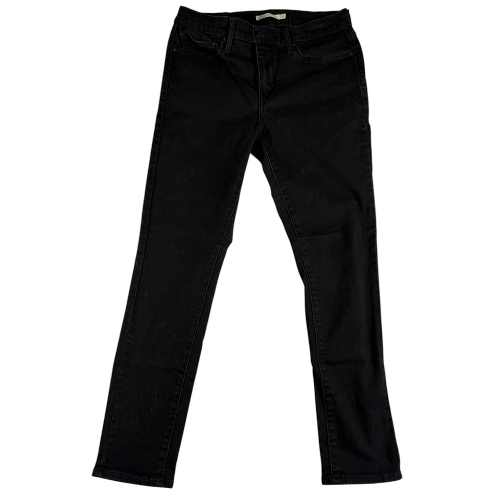 Levi's‎ Slimming Skinny Jeans Womens 31 Black Denim Dark Wash Regular Slim Fit